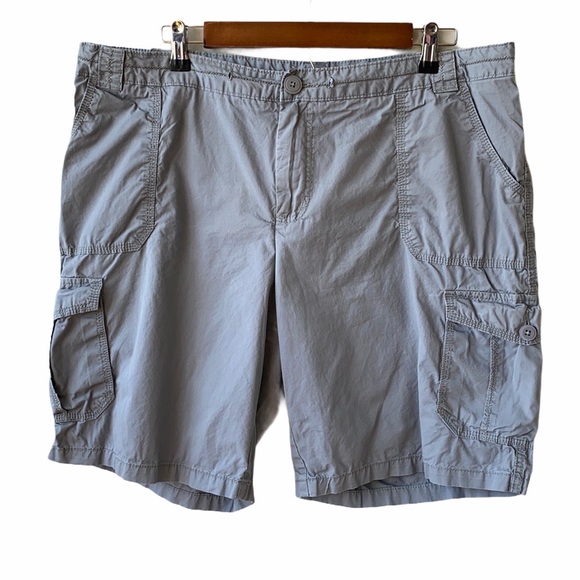 Merona Womens Gray Khaki Cargo Shorts 